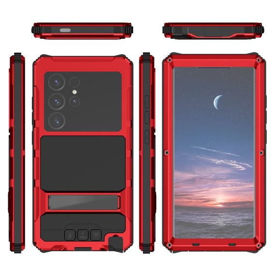 Θωρακισμένη θήκη για Samsung Galaxy S25 Ultra, R-JUST, κόκκινη