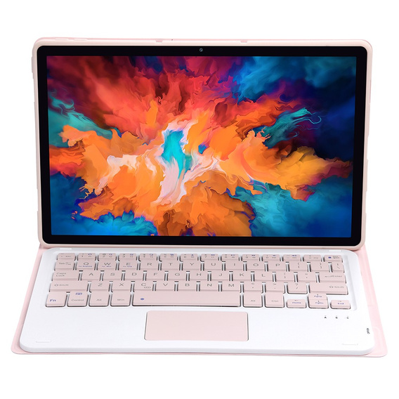 Θήκη + πληκτρολόγιο Lenovo Tab P11 J606F / Tab P11 5G, TouchPad Keyboard, ροζ rose gold