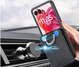 Θήκη για Motorola Razr 50 Ultra, Card Slot Ring Case, μαύρη