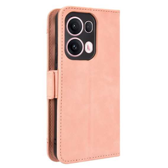 Θήκη με πτερύγιο για Oppo Reno 13 Pro, Card Slot, ροζ