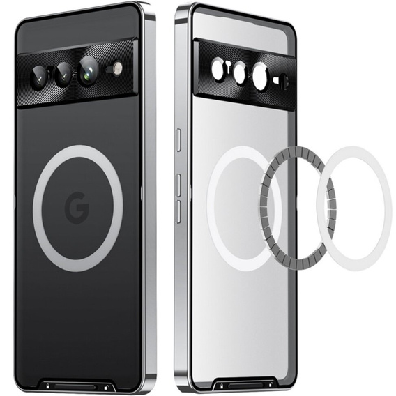 θήκη προστασίας κάμερας για το Google Pixel 8 Pro, CamShield MagSafe, διαφανές / ασημί