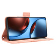 Θήκη με πτερύγιο για Realme GT 7 / 7T, Card Slot, ροζ