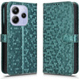 θήκη πτερύγιο για Xiaomi Redmi Note 14 4G, Wallet Rhombus, πράσινη