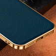 Θήκη για iPhone 14 Pro, Cowhide Leather, πράσινη