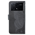 Θήκη με πτερύγιο για Xiaomi Poco X6 Pro 5G, Butterfly, μωβ
