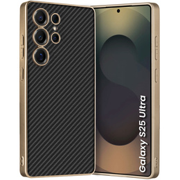 Θήκη για Samsung Galaxy S25 Ultra, GKK Leather, carbon μαύρη