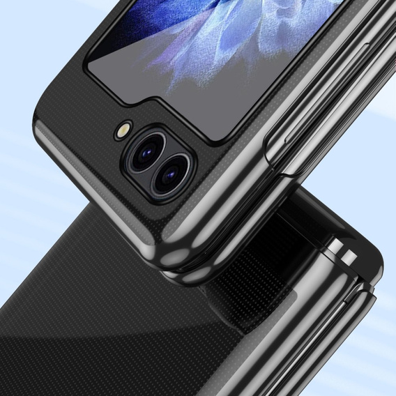 Θήκη για Samsung Galaxy Z Flip7 FE / Z Flip6, PC Case, διαφανής / μαύρη