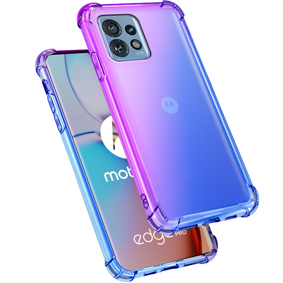 θήκη για το Motorola Edge 40 Pro, Gradient Dropproof, Μωβ / μπλε