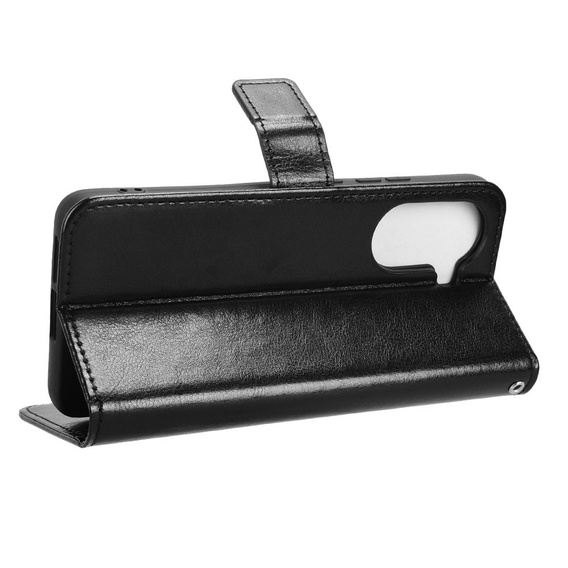 Θήκη με πτερύγιο για Xiaomi Poco X7 Pro 5G, Crazy Horse Wallet, μαύρη