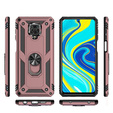 θωρακισμένη θήκη για Xiaomi Redmi Note 9S / 9 Pro, Nox Case Ring, ροζ