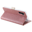 θήκη πτερύγιο για Samsung Galaxy A54 5G, Wallet Pocket Zipper Lace, ροζ