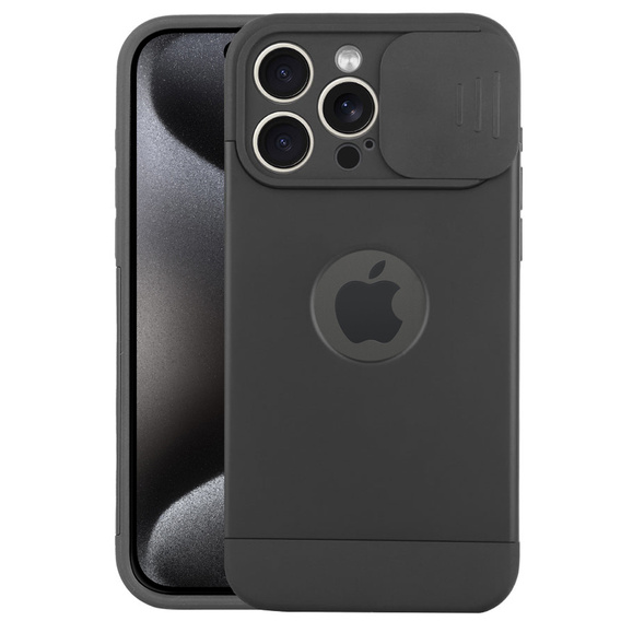 Θήκη για iPhone 15 Pro Max, ERBORD MagProtect Slide Camera, μαύρη