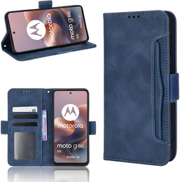 Θήκη με πτερύγιο για Motorola Moto G86 Power 5G, Card Slot, σκούρο μπλε