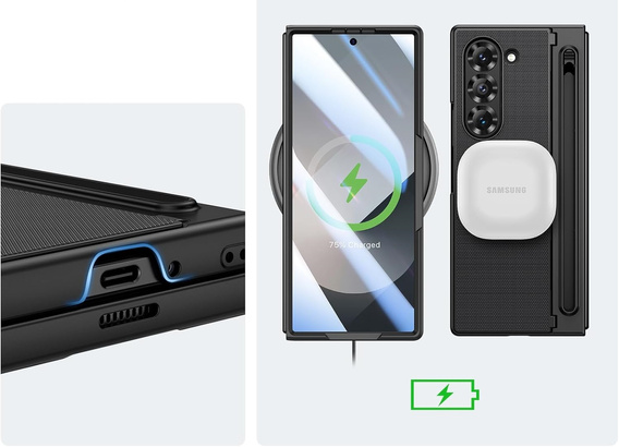 Γυάλινη θήκη με πλήρη προστασία 360° για Samsung Galaxy Z Fold7 5G
