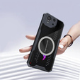 Θήκη για ASUS ROG Phone 8 Pro, με μαγνητική πλάκα, διαφανής / μαύρη