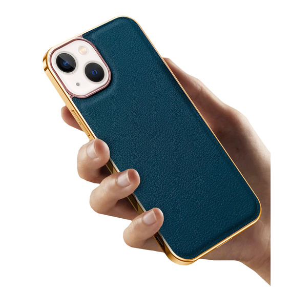 Θήκη για iPhone 13, Cowhide Leather, πράσινη