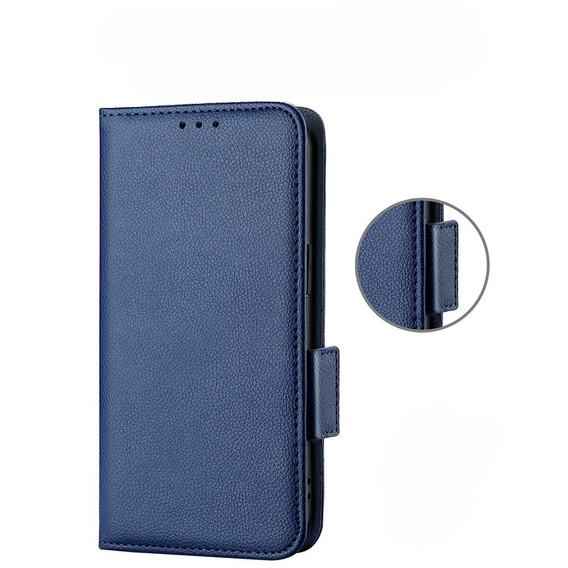 Θήκη με πτερύγιο για Nokia X30 5G, Wallet Litchi Magnet Case, σκούρο μπλε