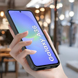 Θήκη για Samsung Galaxy A36, Silicone Heart, μαύρη + σκληρό γυαλί 9H