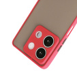 Θήκη σιλικόνης για Xiaomi Redmi Note 13 5G, με προστασία κάμερας, διαφανές / κόκκινο + Tempered Glass 9H