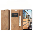 θήκη CASEME για Samsung Galaxy M33 5G, Leather Wallet Case, καφέ