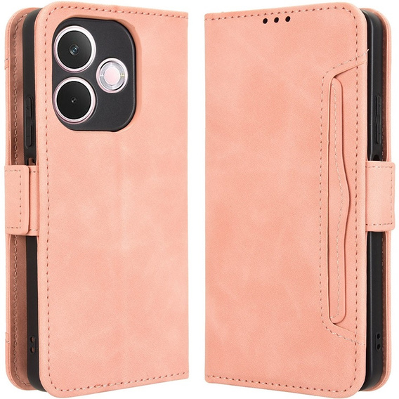 Θήκη με πτερύγιο για Oppo A5 Pro 5G, Card Slot, ροζ