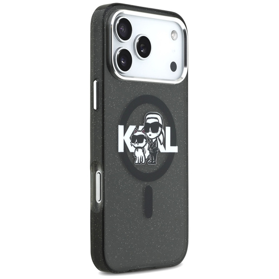 Θήκη Karl Lagerfeld IML Glitter Karl & Choupette Sketch Logo MagSafe για iPhone 17 Pro Max