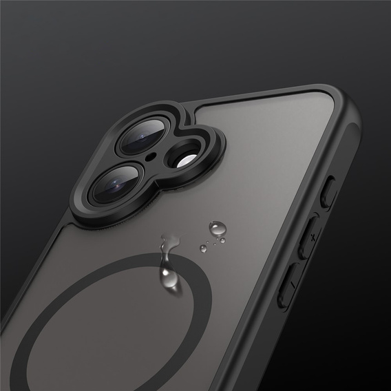 Θήκη για iPhone 17, για MagSafe, με προστασία κάμερας, χρωματιστή με μαύρο περίγραμμα