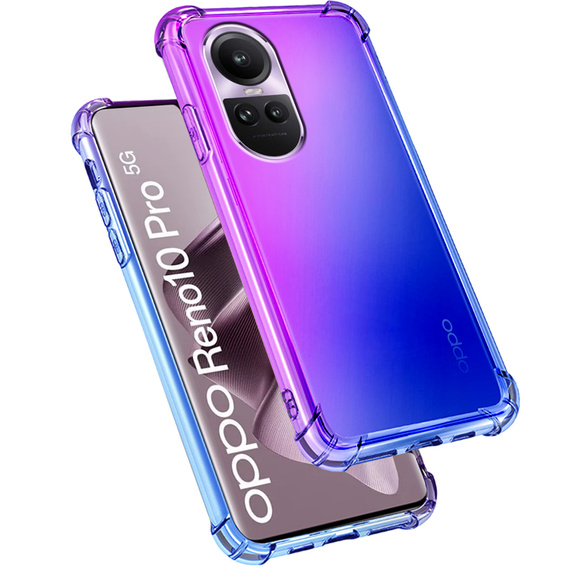 θήκη για το Oppo Reno 10 / 10 Pro, Gradient Dropproof, Μωβ / μπλε