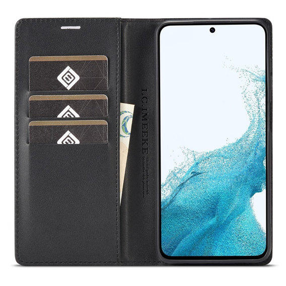 Θήκη με πτερύγιο για Samsung Galaxy A26, Carbon LC.IMEEKE, μαύρη
