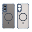 Θήκη για Samsung Galaxy S25 Edge, Kickstand Matt Case, για MagSafe, μπλε + Γυαλί οθόνης