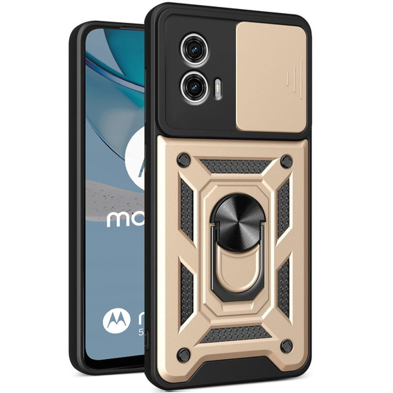 Θήκη για Motorola Moto G53 5G, CamShield Slide, χρυσός