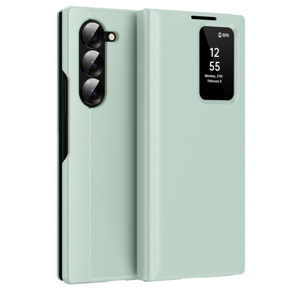 Αναδιπλούμενη θήκη για Samsung Z Fold5 5G, Smart View Wallet, πράσινη