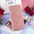 Θήκη με πτερύγιο για Oppo A40 / Oppo A40m, Butterfly, ροζ rose gold