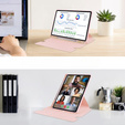 Θήκη πληκτρολογίου για Samsung Galaxy Tab S9, Rotary 360° Leather, ροζ rose gold