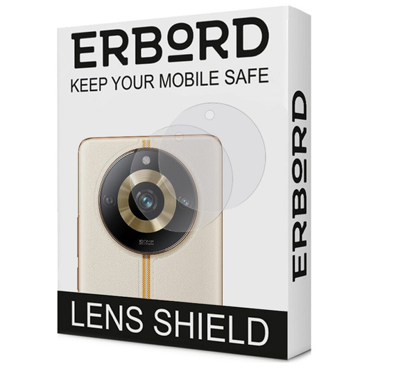 2x ERBORD Camera Tempered Glass για Realme 12 Pro / 12 Pro+, Διαφανές