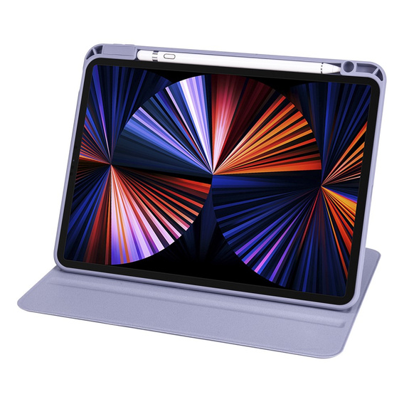 Θήκη για iPad Pro 11" 2022/2021/2020 (4/3/2 gen.), με υποδοχή γραφίδας, περιστρεφόμενη κατά 360°, μωβ
