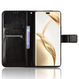 Θήκη με πτερύγιο για Honor 200 Pro 5G, Crazy Horse Wallet, μαύρη