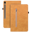 θήκη για το Samsung Galaxy Tab S10 Lite / S10 FE / S9 FE, Wallet Pen Slot, κίτρινη