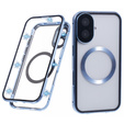 Μαγνητική θήκη MagSafe Dual Glass για iPhone 16, μπλε
