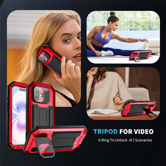Θήκη R-JUST με προστατευτικό οθόνης και βάση για iPhone 17