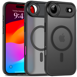 Ματ θήκη για iPhone Air, για MagSafe, με προστασία κάμερας, μαύρο