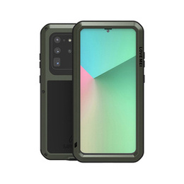 Love Mei Θήκη για Samsung Galaxy S20 Ultra, armored with glass, πράσινη