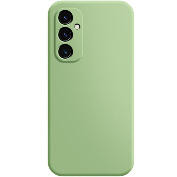 Η θήκη για Samsung Galaxy A15, Silicone Lite, πράσινη + γυαλί 9H