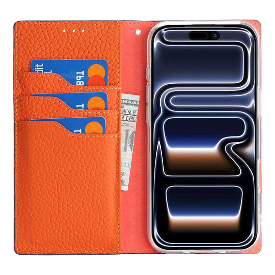 Θήκη με πτυσσόμενο καπάκι Litchi Skin Grain για iPhone 17 Pro