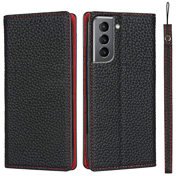 Δερμάτινη θήκη για Samsung Galaxy S22, ERBORD Grain Leather, μαύρη