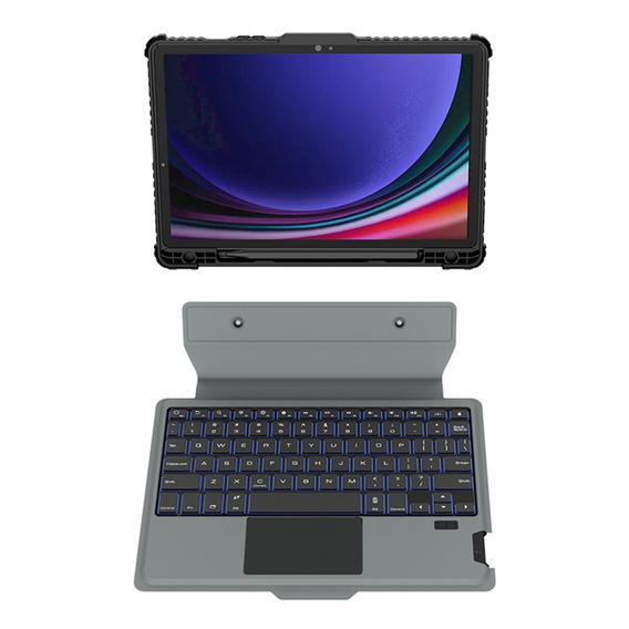 Θήκη + πληκτρολόγιο Galaxy Tab S9, NILLKIN Bumper Pen Slot, μαύρη