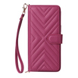 Θήκη με πτερύγιο για Oppo Reno 13 5G, Crossbody Leather Wallet, μπορντό