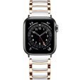 Bransoleta do Apple Watch 1/2/3/4/5/6/7/8/SE 38/40/41MM, Biała / Różowe złoto
