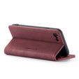 θήκη CASEME για iPhone 7/8/SE 2020/SE 2022, Leather Wallet Case, μπορντό