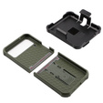 Θωρακισμένη θήκη για Samsung Galaxy Z Flip 4 5G, Dexnor Clip Holder, πράσινη